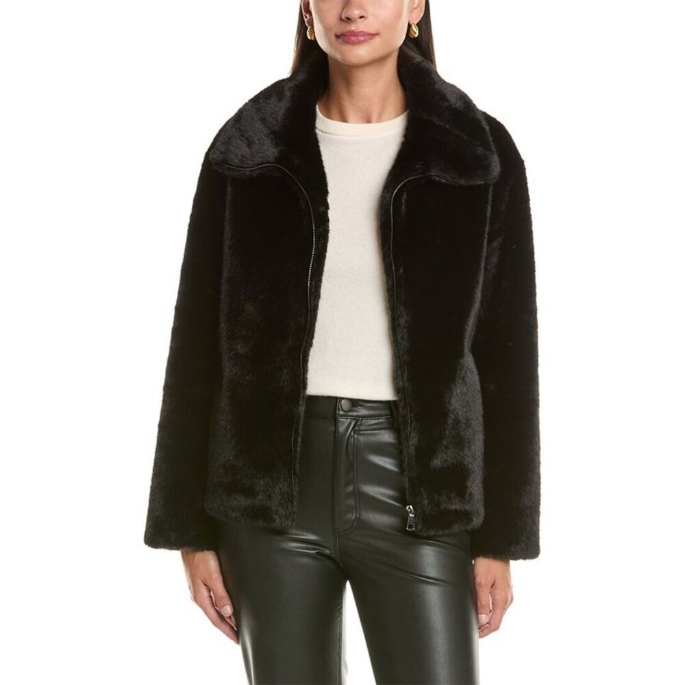 La Fiorentina Womens  Zipper Jacket, Black